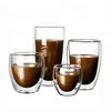 high borosilicate double wall glass cup / coffee tea sets