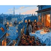 Oil Painting Abstract Small Town At Night Paint By Numbers Photo Custom Oil Painting On Canvas Art Wall Picture