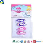 F&J brand frozen cartoon lovely baby girl clips for hair metal kids hair accessories