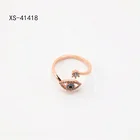 Jewelry Gold Plated Fashion Women Jewelry Rose Gold Plated Women Girls Rhinestone Ring