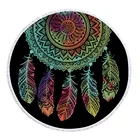 Mandala Round Beach Towel with Tassel Feather Sunblock Blanket Yoga Mat 150cm