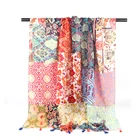 Chinese wholesale custom unique design pocket shine scarf with tassel