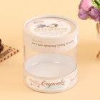 custom printed Round cylinder tube boxes cardboard decorative cosmetic packing for soap with PVC display window