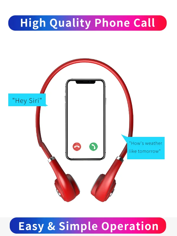 Bone Conduction Sports Handsfree Mobile Stereo True Wireless Bluetooth Ear piece Headset Earphones - ANKUX.COM