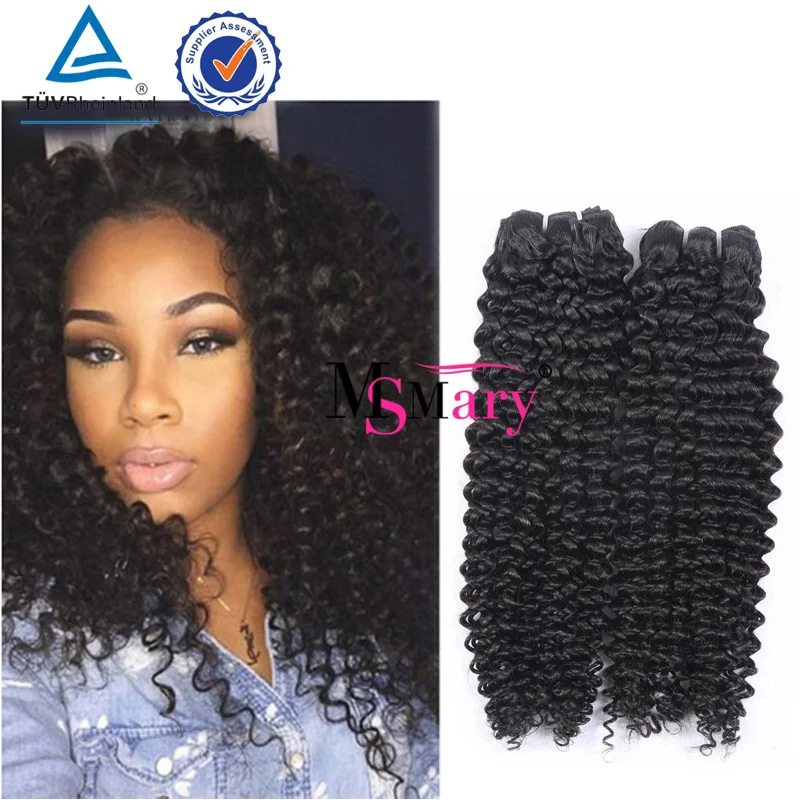 

Alixpress Malaysian Human Hair Weave Kinky Curly Virgin Malaysian Afro Kinky Curl Sew In Hair Weave, Natural color #1b