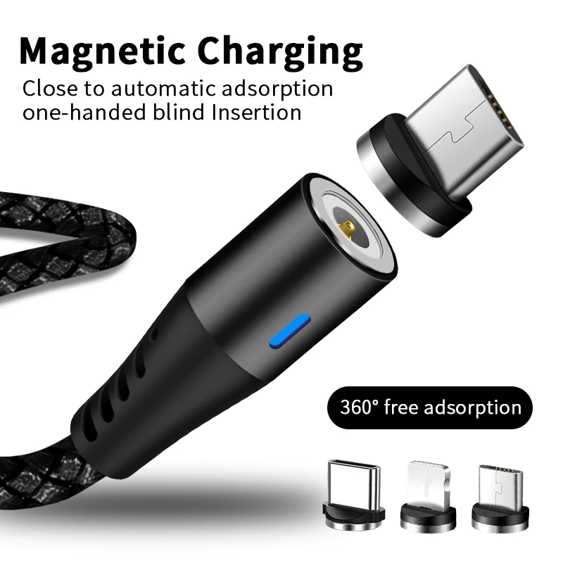 wholesale phone accessories 3 in 1 magnetic data cable 3A fast charging for Android/ios/type c phone usb cable charging - ANKUX.COM