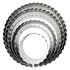 Backing Tools Wavy Circle Cookie Cutters Set of 6 Circle Biscuit Sandwich Fondant Cutter Set