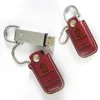 Gift Promotion 16GB Flash Memory Leather 2.0 USB Pendrive With Metal Tin Box