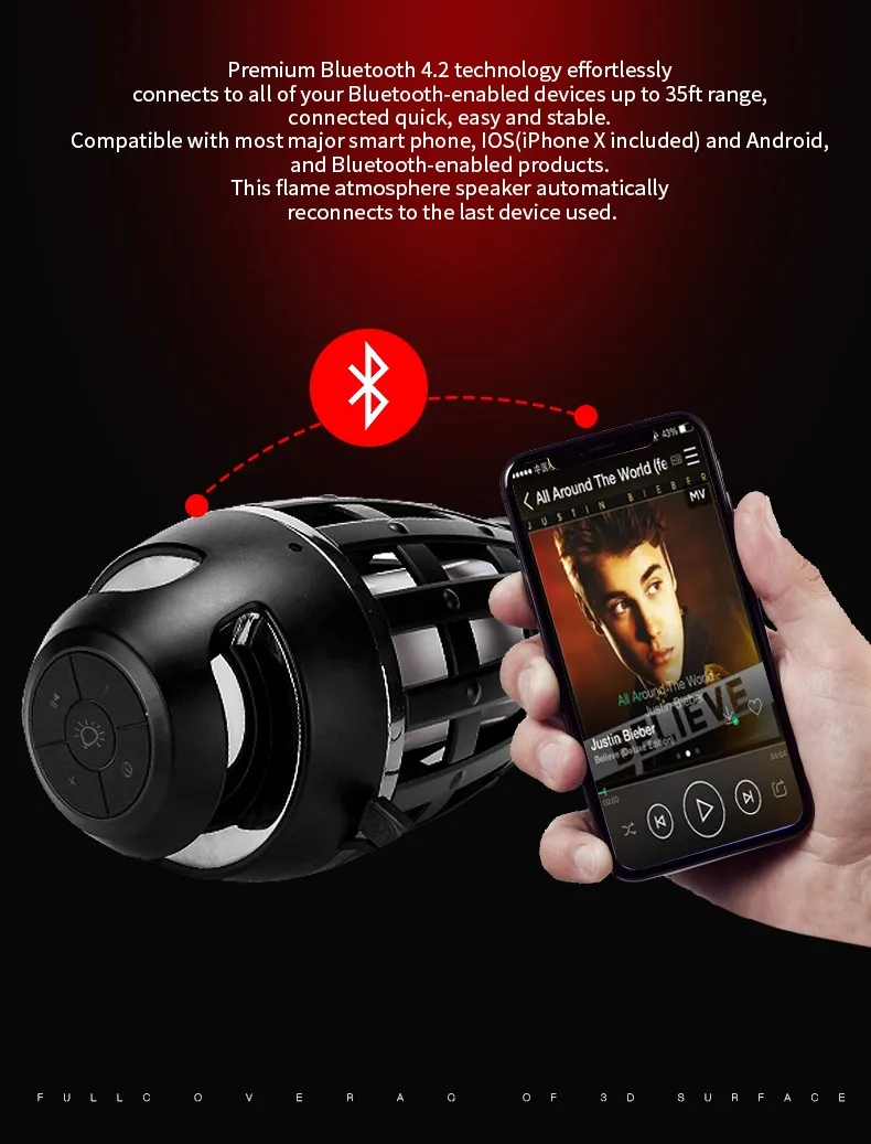 Mini USB Portable Sound Music Box Stereo Handsfree Flame wireless Speaker - ANKUX.COM