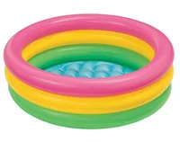 

Factory selling stock good price INTEX 58924 three layer round shape movable plastic inflatable pool for baby