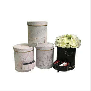 cardboard gift flower box packaging gift box round rose boxes