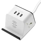 Wireless charger 2 ways electric USB power extension board with mobile holder