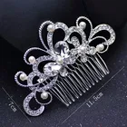 Fashion handmade pearl rhinestone comb wedding hair accessories