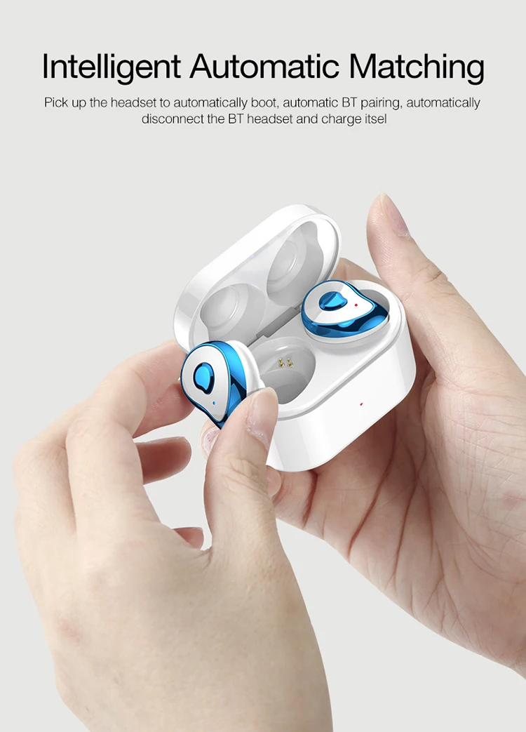 2019 New Arrivals Mini BT 5.0 TWS Wireless Earbuds Half In-ear Headphones with Charging Box - ANKUX.COM