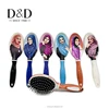 2018 new arrival oem accept custom design new trendy nylon round pointed tip women with scarf patterned hair brush comb for peop