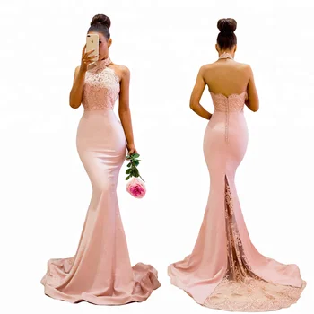 ED041 In Stock Wholesale Evening Wear Halter Sexy Backless Long Evening Dresses 2018, Pink
ED041 In Stock Wholesale Evening Wear Halter Sexy Backless Long Evening Dresses 2018, Pink