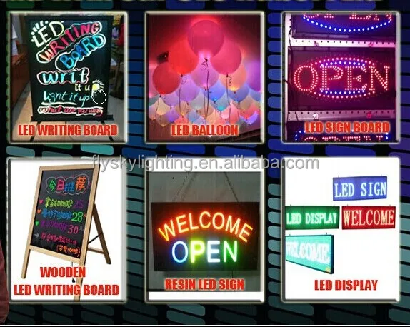 Erasable LED Writing Board + 8 Fluorescent Pen Flashing Luminated Neon LED  Advertising Panel LED Message