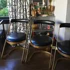 Unique leisure chair stainless steel frame PU leather upholster dining chair for home restaurant hotel