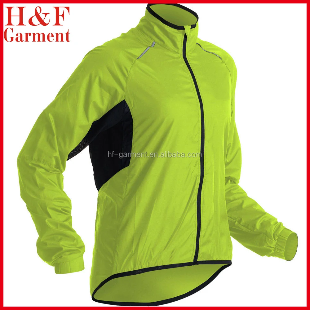 men"s reflective piping windbreaker with back longer than front