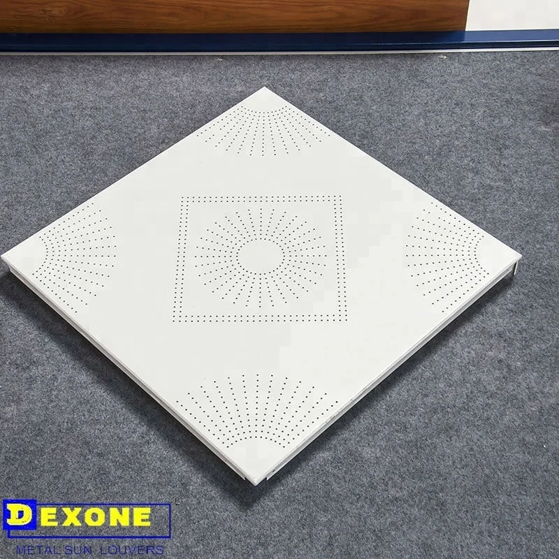 Acoustic Ceiling Tiles Powder Coated Clip In Suspended Metal