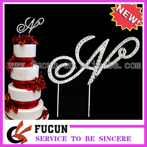 rhinestone letter N cake topper .jpg