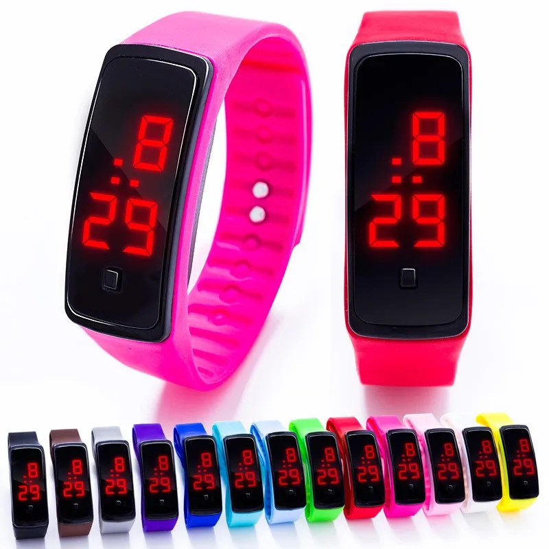 led watch,led silicone watch,led silicone electronic wrist watch