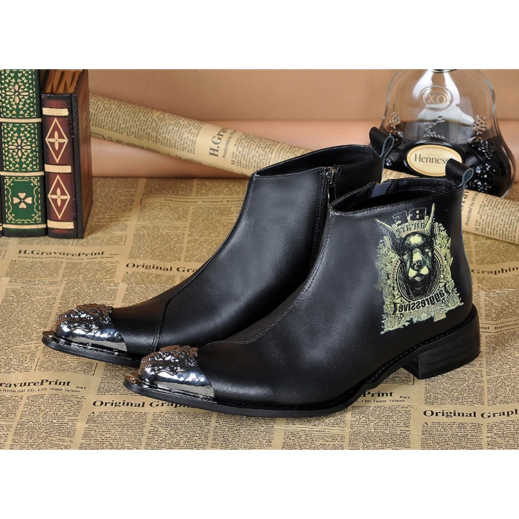 NA035 2022 Metal Pointed Toe Men Shoes Cool Ankle Boots Zipper High Quality Shoes Chunk Heels Winter Boot For Man Size
NA035 2022 Metal Pointed Toe Men Shoes Cool Ankle Boots Zipper High Quality Shoes Chunk Heels Winter Boot For Man Size