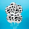 Cow Holstein Black Print Animal Birthday Party Latex Balloons