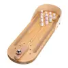 Wooden Mini Desktop Bowling Game Toy Set Fun Indoor Parent-Child Interactive Table Game Bowling Developmental Toy