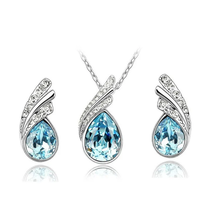 lowest price angle wing Austrian crystal gold plated jewellery set Angel tears necklace earrings, N/a
lowest price angle wing Austrian crystal gold plated jewellery set Angel tears necklace earrings, N/a