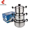 Factory Price Metals 6pcs Happy Baron Stainless Steel Cookware Set