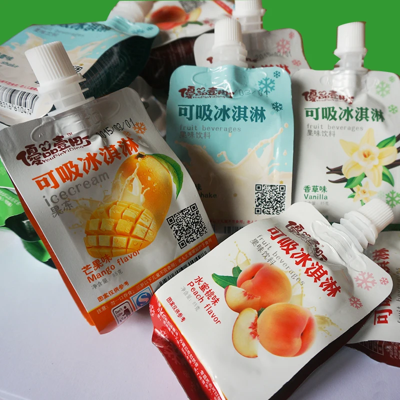 high quality plastic liquid drink beverag pouch with spout packaging bag