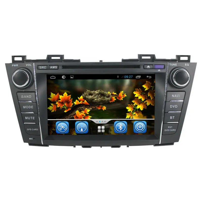 Quad-Core Android 4.4 Car DVD radio for Mazda 5 with steering wheel control GPS 3G Wifi mirro link OBD TPMS