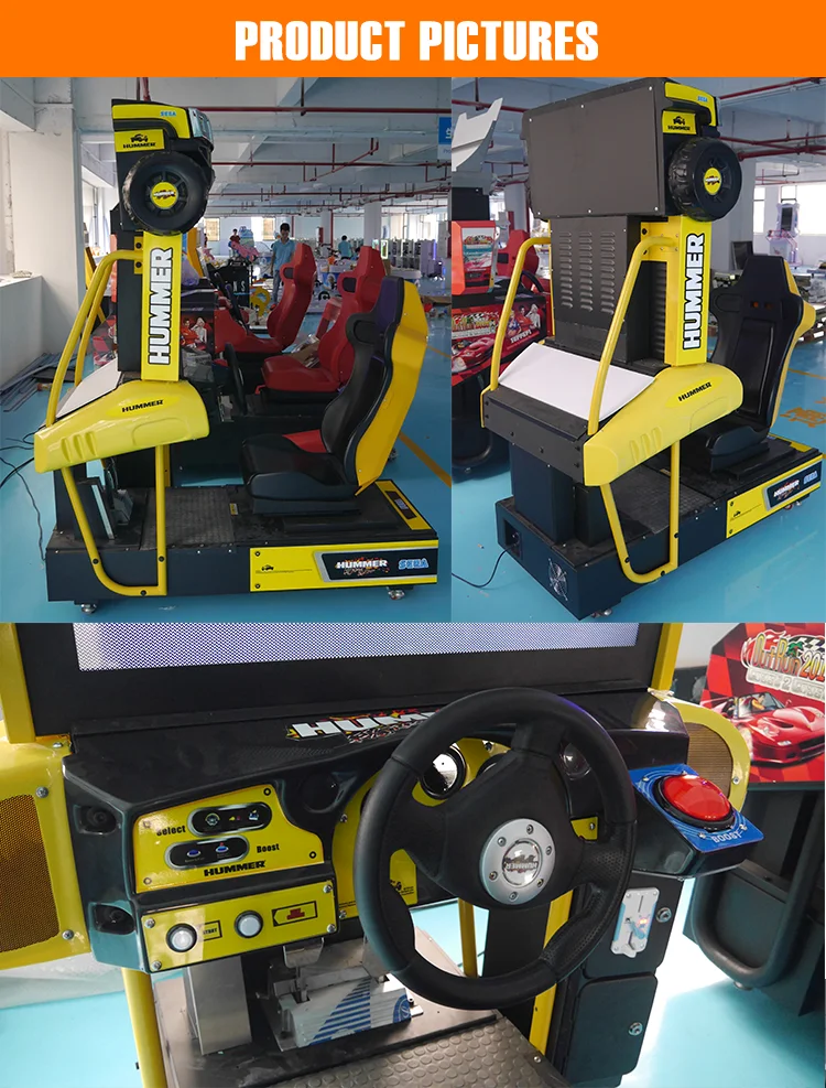 Threeplus Coin Operated hummer Kids Electrical Car Driving Simulator Arcade Game Machine