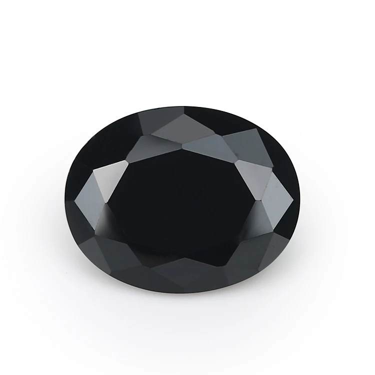 Lab created wholesales stones egg shape black cz oval