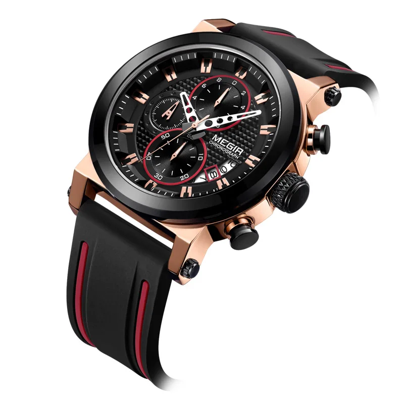 Custom logo MOQ100 male chronograph watch popular megir men quartz watch, N/a
Custom logo MOQ100 male chronograph watch popular megir men quartz watch, N/a