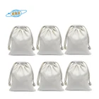 Wholesale custom promotion small gift canvas drawstring bag with logo print