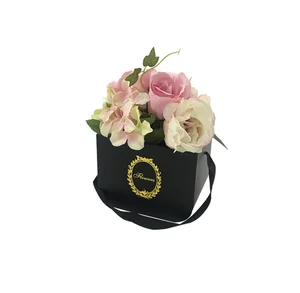 preserved roses bouquet flower packaging gift hat box wholesale