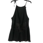 Women's Halter Neckline Non Sleeve Silk Tank Top Evening Dress Girl's Sexy Blouse With Neck Decorative Flower Trims