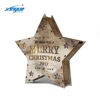 Wooden Christmas Star Light Box as Home Decoration with Battery Power LED Lights