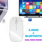 Factory Price Portable Wireless 2.4Ghz and BT Dual Mode Mouse Rechargeable bluetooth mouse
