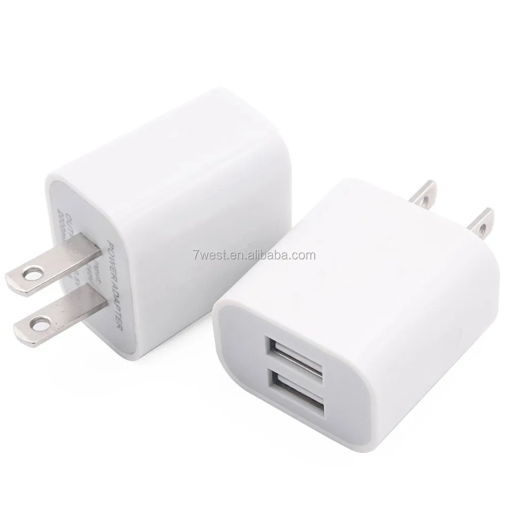 High Quality USB Type 5V 2A Dual USB Power Adapter USB Wall Charger For Mobile Phones, White
High Quality USB Type 5V 2A Dual USB Power Adapter USB Wall Charger For Mobile Phones, White