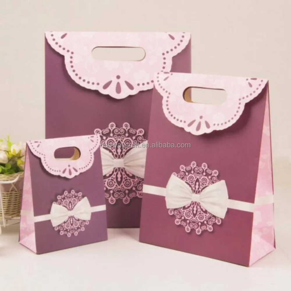 gift bag sticky sticker paper bowknot party birthday stand up