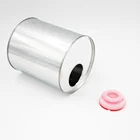Tin pail with lid paint container metal can