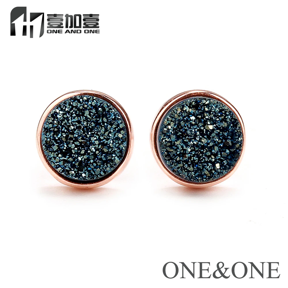 New Design Fashion Earrings Natural Blue Agate Druzy Stud Earrings Factory Price
New Design Fashion Earrings Natural Blue Agate Druzy Stud Earrings Factory Price
