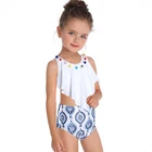 Kid Swimsuit Girl for Kids Wholesale Swim Wear Floral Ball Ruffle Bikini Swimwear