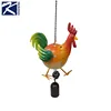 Garden Decoration Metal Iron Rooster Figurine Wind Chimes