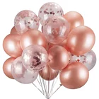 China Wholesale Custom Printed Logo Latex Balloon Rose Gold Confetti Wedding Birthday Party Decorations Balloons Set