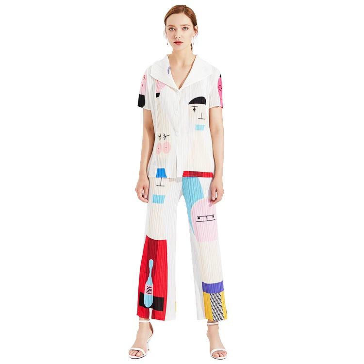 Spring summer New Design Long Sleeve Women Pleats Office Casual Pants Suits, White,rose red
Spring summer New Design Long Sleeve Women Pleats Office Casual Pants Suits, White,rose red