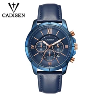 

CADISEN 9060 Hot Fashion Sport Men Watch Top Brand Luxury Quartz Watch Leather Waterproof Military Wristwatch Relogio Masculino